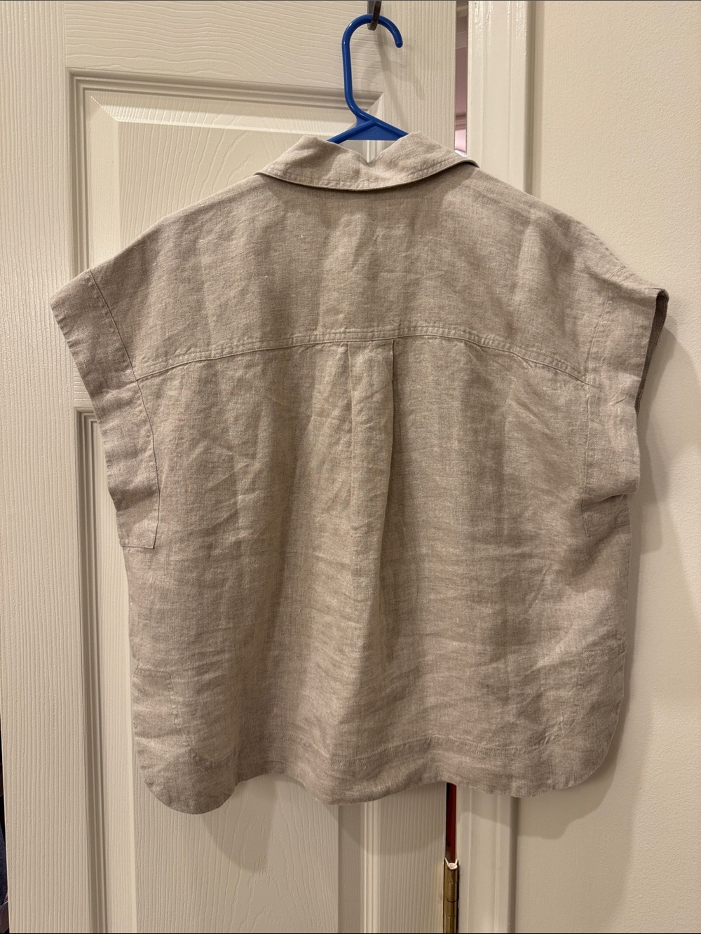 Madewell Neutral Linen Short-Sleeve Button Shirt - Picture 3 of 3